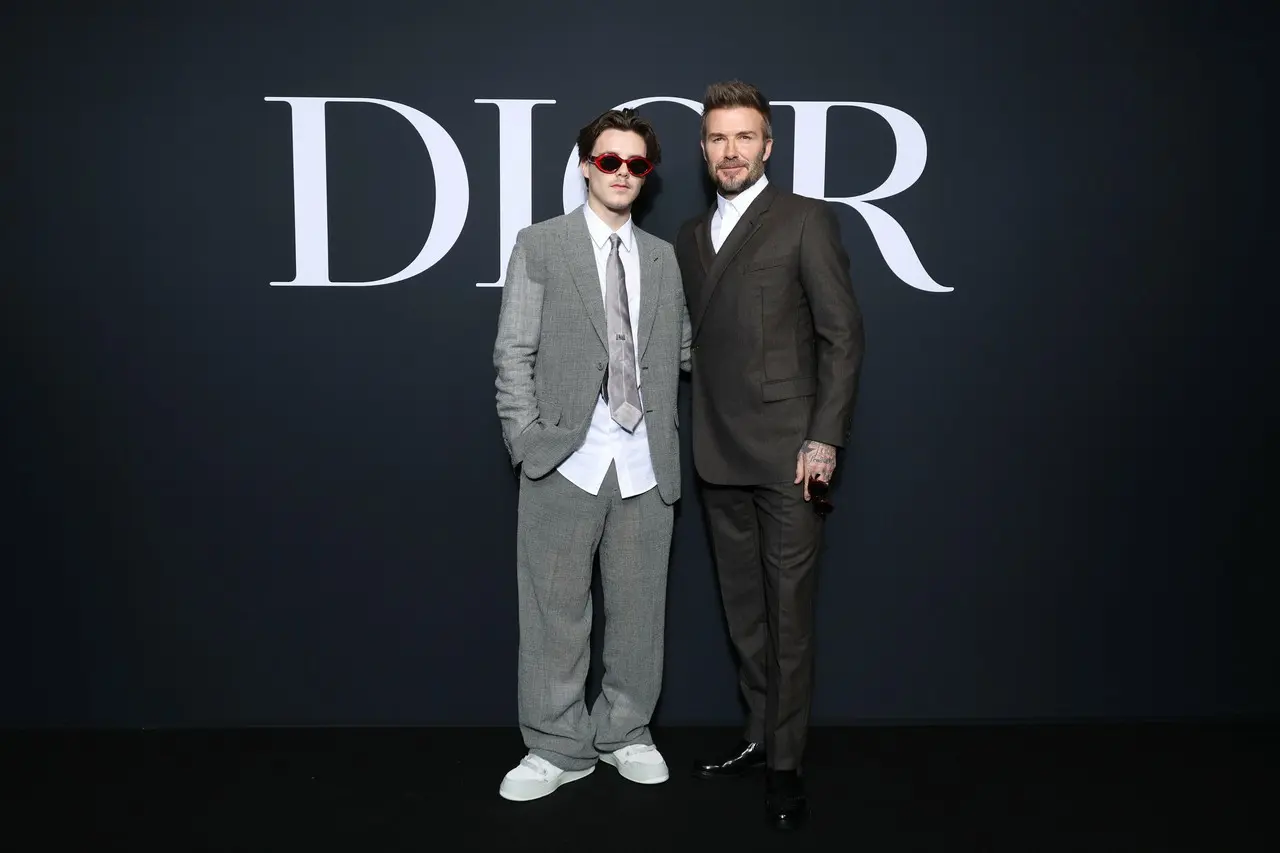 David & Cruz Beckham in Dior